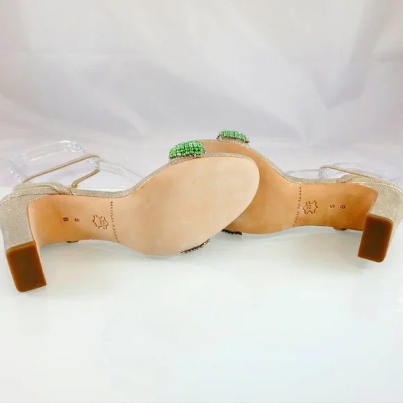 NWT$495 LOEFFLER RANDALL Shay Rhinestone Ankle Strap Sandals Heels Sz 5 - Picture 13 of 17